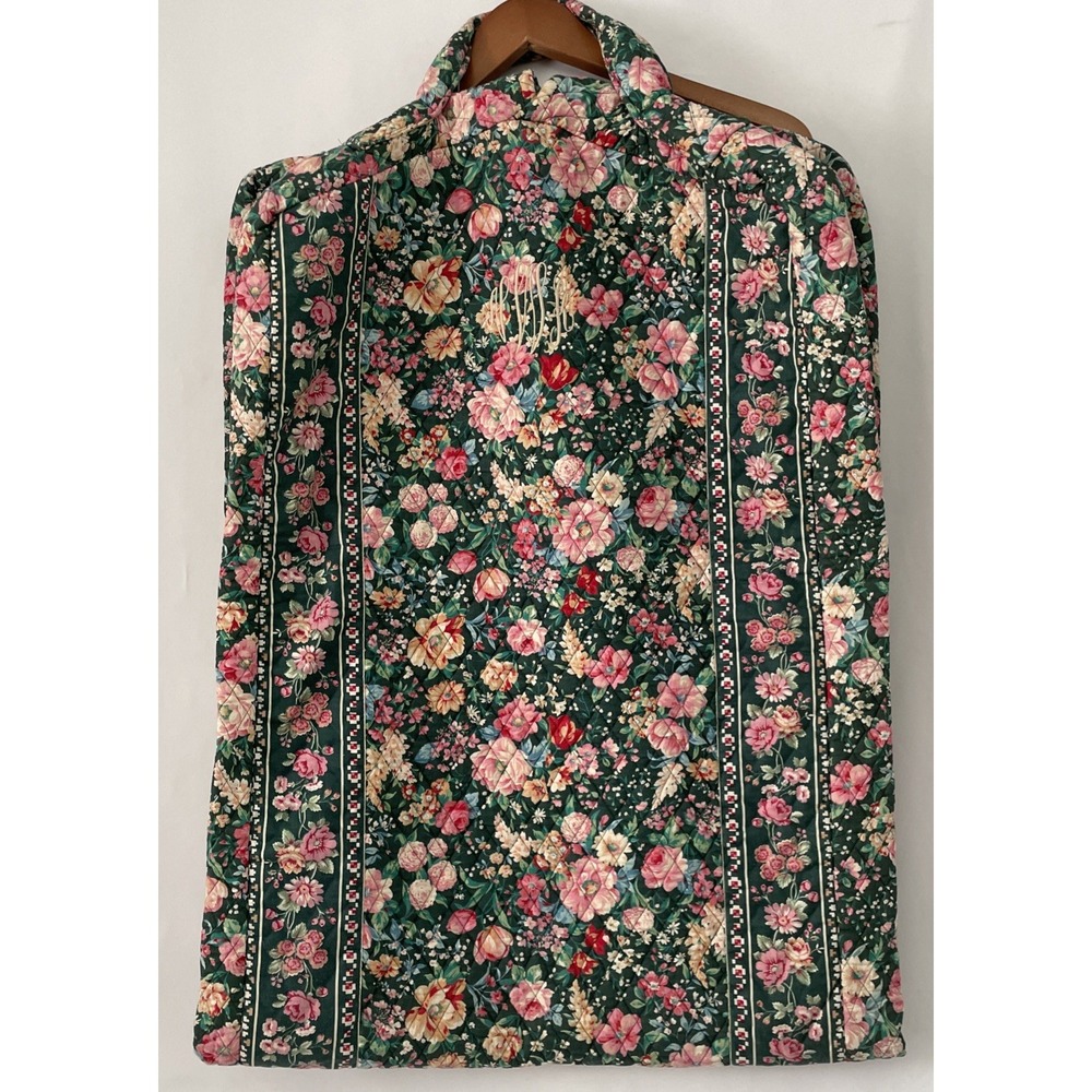 Vintage Vera Bradley Garment Bag Springtime Quilted Floral Travel Luggage 90's